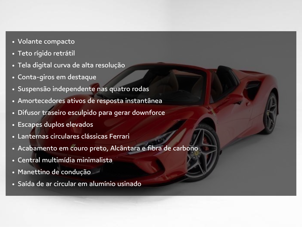 Ferrari F8 Spider 3.9 V8 Turbo Gasolina F1-DCT