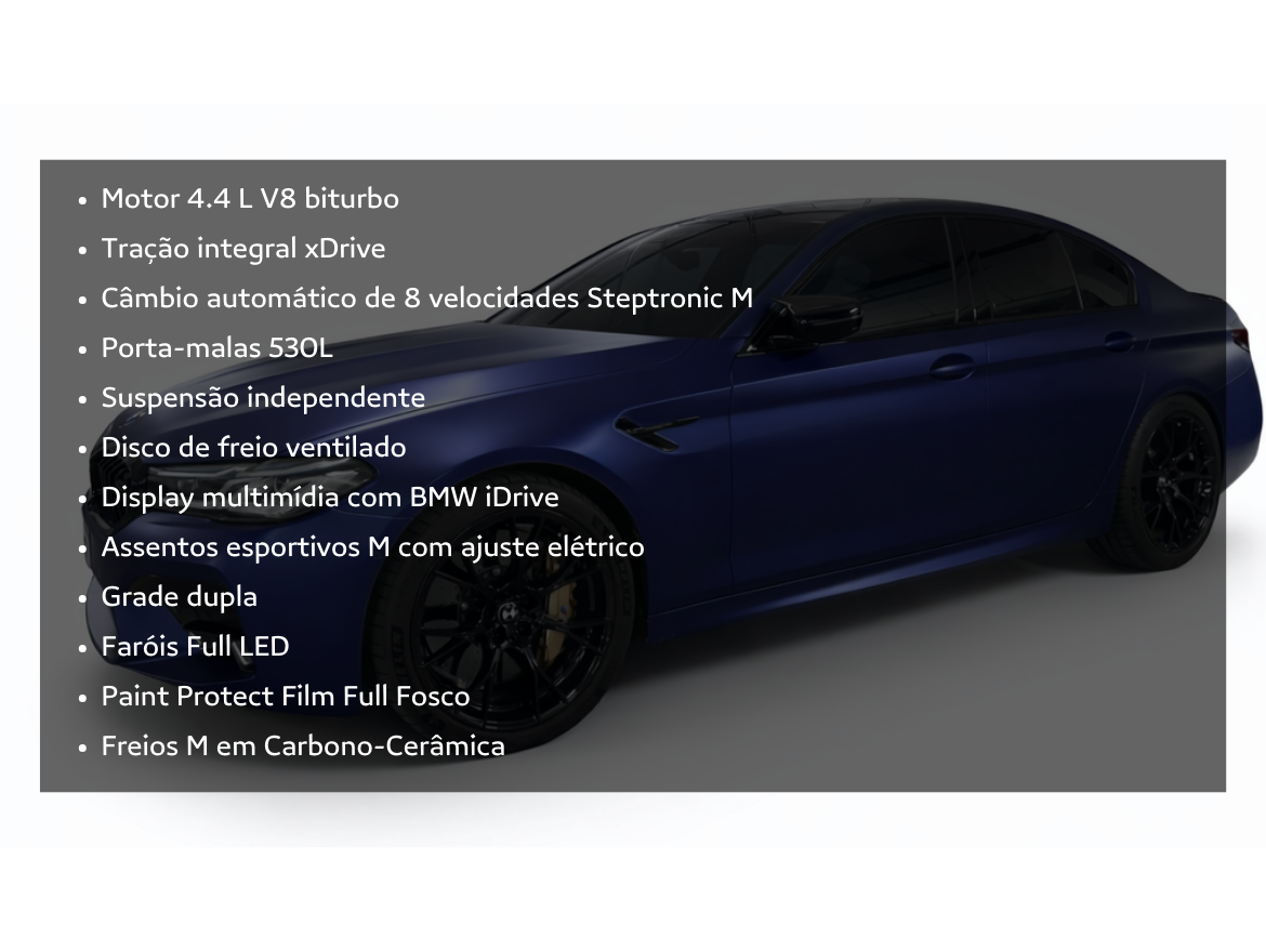 BMW M5 4.4 V8 TwinPower Gasolina Competion MXDrive Steptronic