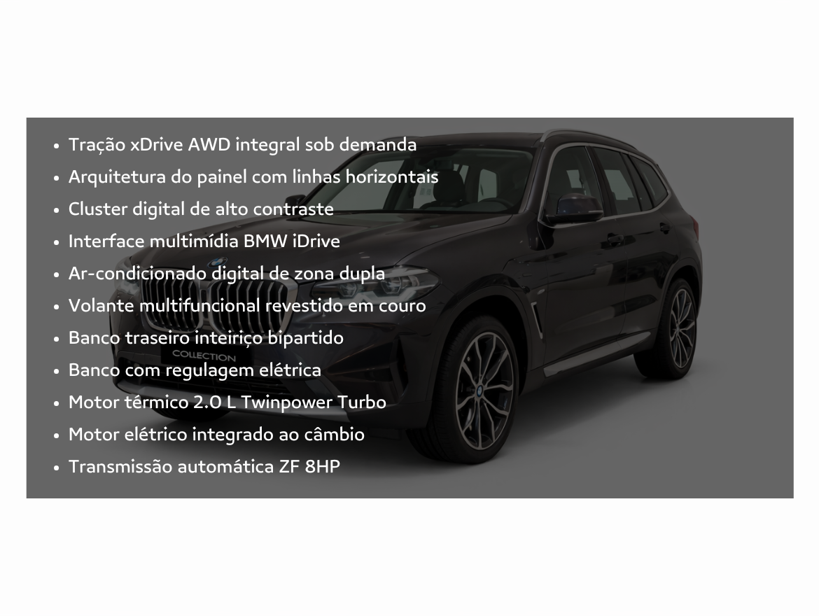 BMW X3 2.0 16V Híbrido XLine XDrive 30E Steptronic 2023/2023