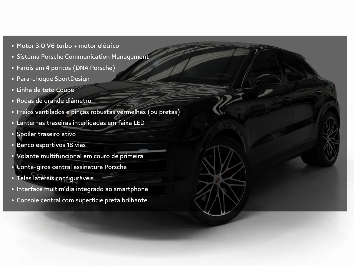 Porsche Cayenne 3.0 V6 S E-Hybrid Coupé AWD Tiptronic S