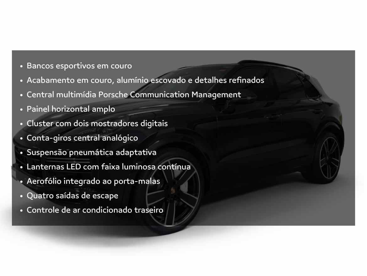 Porsche Cayenne 4.0 V8 Gasolina Turbo AWD Tiptronic S Blindada BSS