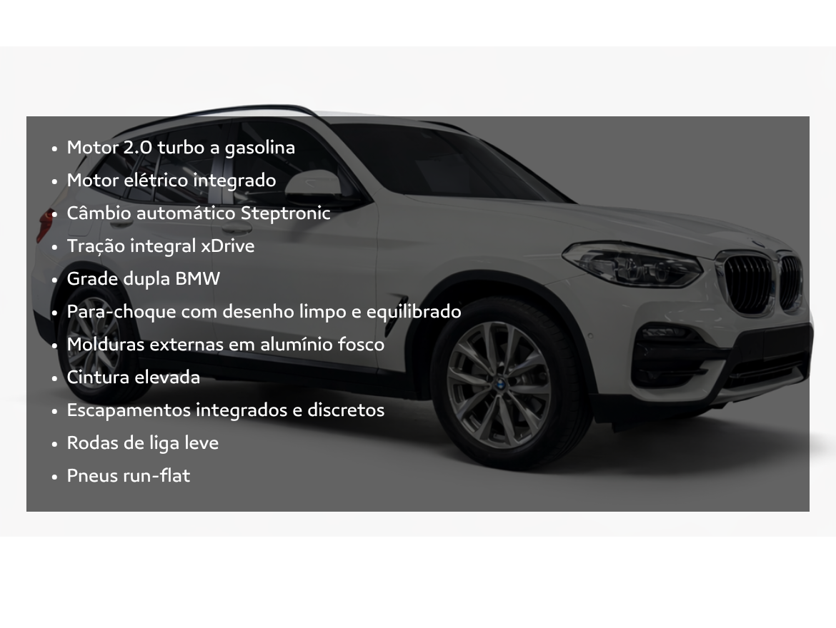 BMW X3 2.0 16V Hibridy XLine XDrive 30E Steptronic Brindada Stark