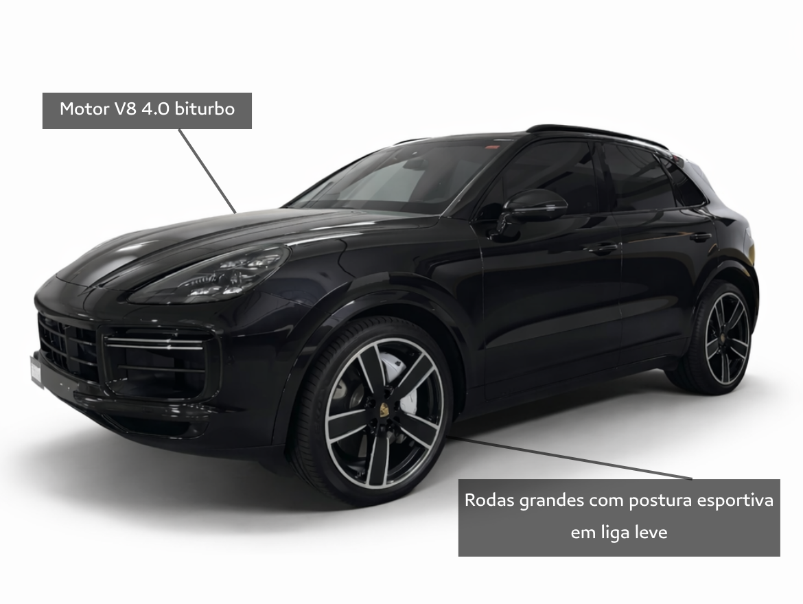 Porsche Cayenne 4.0 V8 Gasolina Turbo AWD Tiptronic S Blindada BSS