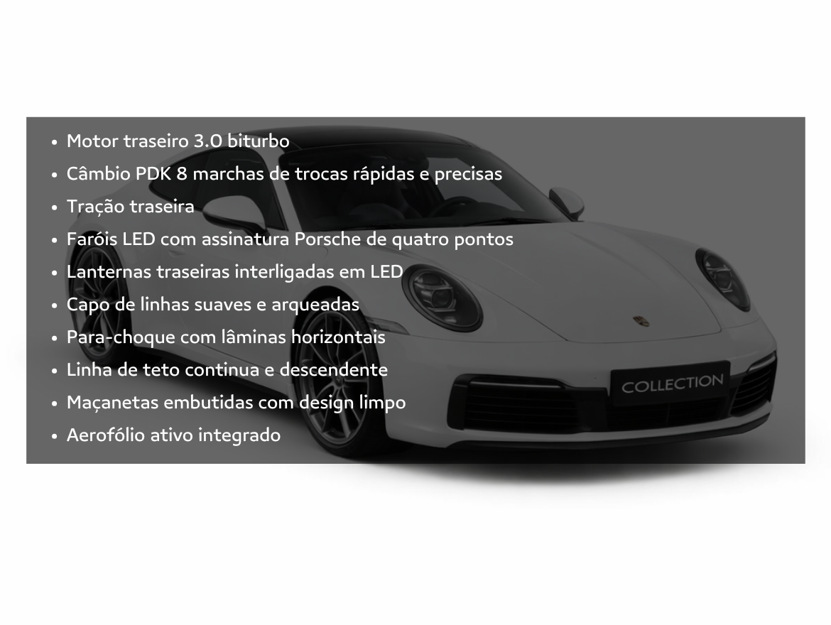 Porsche 911 3.0 24V H6 Gasolina Carrera PDK