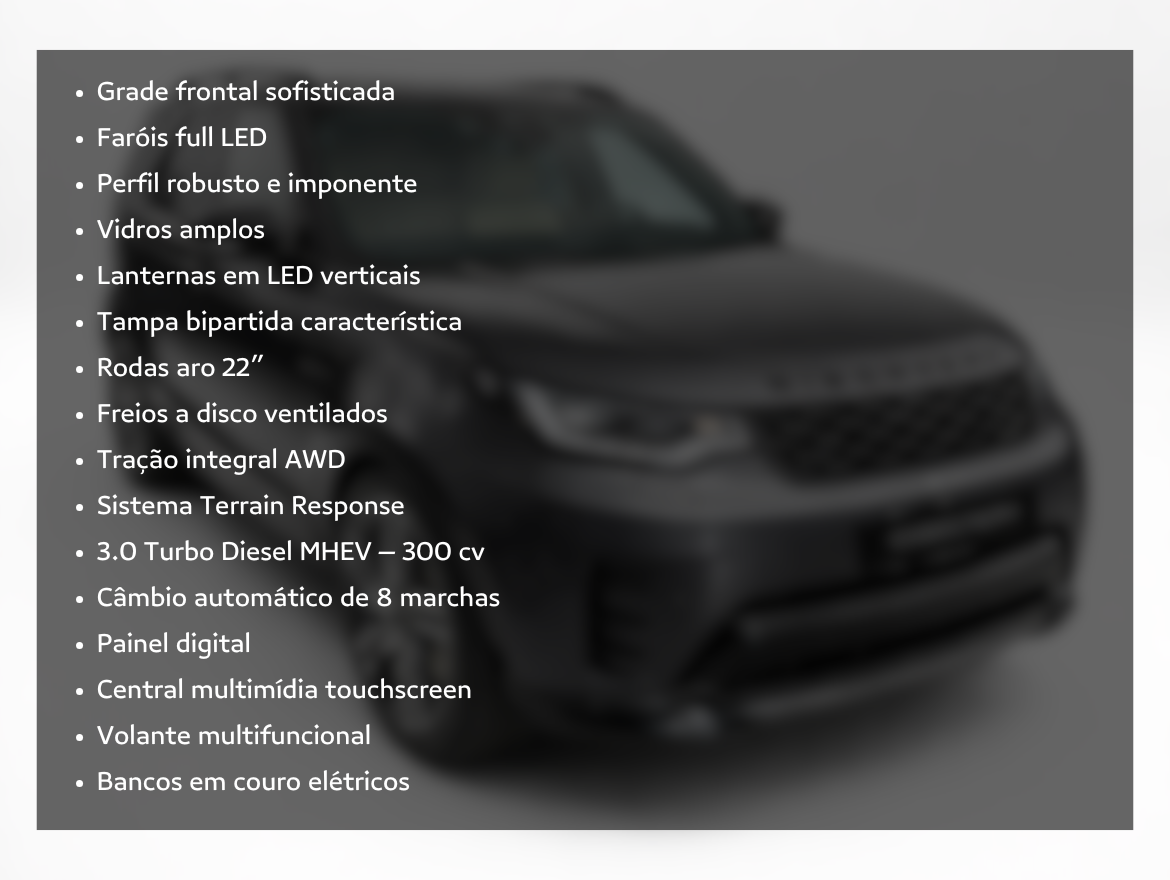 Land Rover Discovery 3.0 D300 Turbo Diesel MHEV Metropolitan Edition Autmático