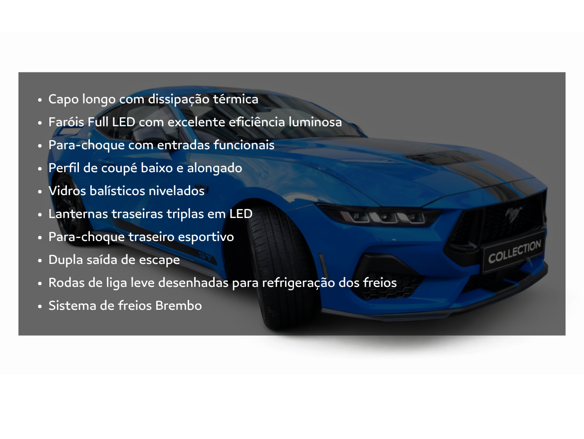 Ford Mustang 5.0 V8 Gasolina GT Performance Selectshift Blindado Leandrini IB33