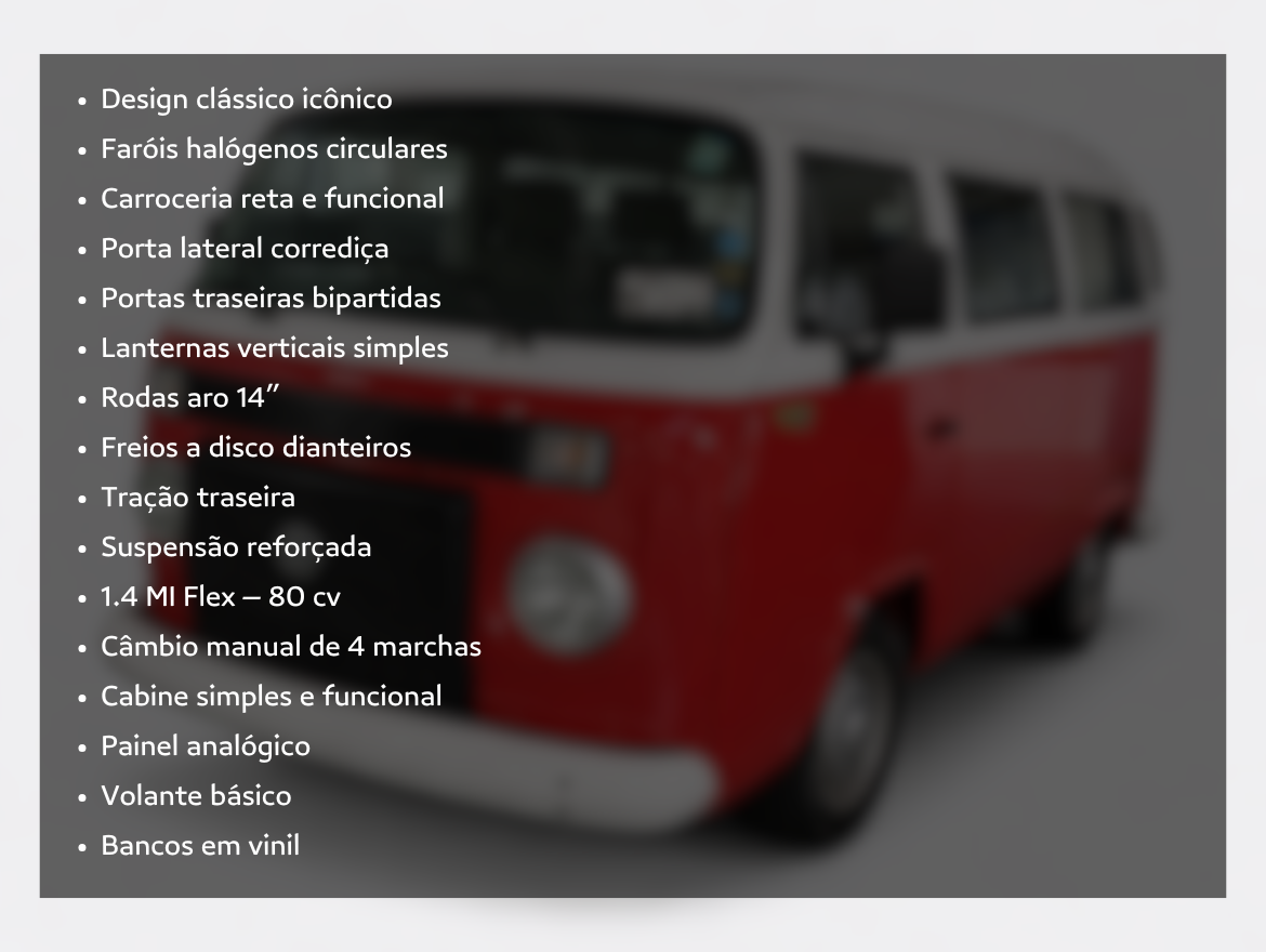 Volkswagen Kombi 1.4 MI Furgão 8V Flex 3P Manual