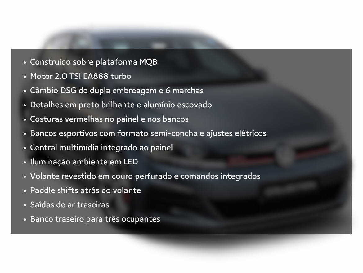 Volkswagen Golf 2.0 350 TSI Gasolina GTI DSG Blindado RR Blindagem